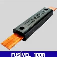 Fusível Tipo Faca 100A Preto para Chave Cartucho Baquelite Proteção Elétrica