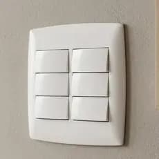 Conjunto 4x4 com 6 Módulos Interruptor Simples Branco Home Blux 10A 250V