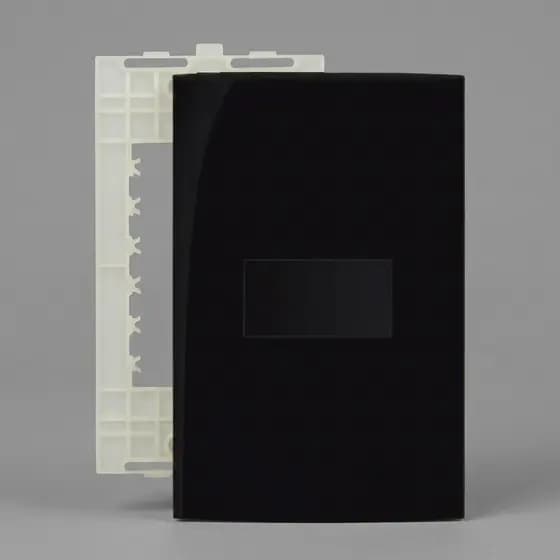 Conjunto Interruptor Simples 4x2 Margirius Preto Fosco Clean Ebony Completo Bivolt