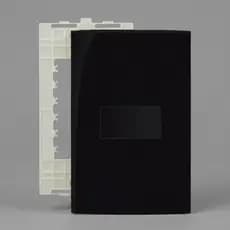 Conjunto Interruptor Simples 4x2 Margirius Preto Fosco Clean Ebony Completo Bivolt
