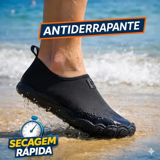 Sapatilha Aquática Antiderrapante Neoprene Praia Piscina Cachoeira Confortável Secagem Rápida Unissex