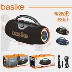 Basike Caixa de Som 400W Bluetooth V5.3 IPX6 com Power Bank Boombox 30,000mah RAD321