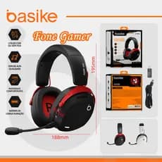 Basike sem fio Headset gamer Fone Bluetooth Com Microfone Com 2.4G Adaptador Original FON316
