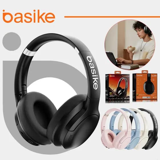 Basike fone sem fio ANC headphone sem fio dobráveis A qualidade de som Hifi Bluetooth 4.3