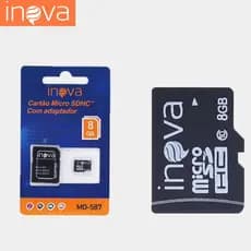 Inova Cartão De Memória Micro SD 8/16gb Classe 10 Ultra com Adaptador P/Celular Câmeras e Notebook