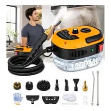 Limpador A Vapor De Alta Temperatura 2500w Com Cabeças Escova Pa Esterili EsterilizaçãO Ar Condicionado Exaustor