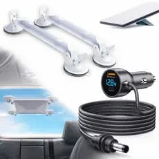 Kit Suporte Ventosa+ Cabo 3m Starlink Mini Veicular 12v/24v Com Visor