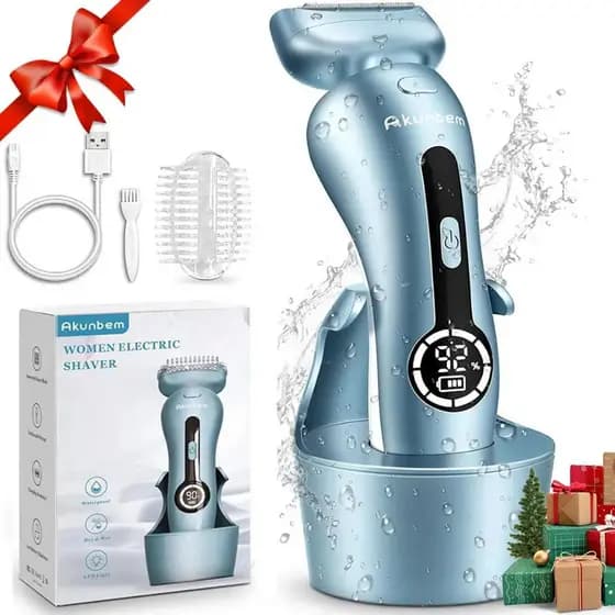 Depilador Feminino Elétrico Com Luz 2 em 1 Aparelho De Barbear Recarregável Aparador Para Biquíni E Corpo Facial