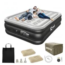 Colchão Inflável Queen Casal Cama De Campanha Bomba Inflável Com Bateria De Lítio Integrada 200*150*40cm