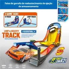 Kit Corrida Radical Pista Alta Velocidade 6 Carros Lançador Automático Brinquedo para Meninos