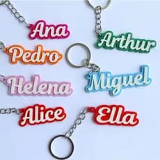 Kit Chaveiro Personalizado com Nome Impressão 3D