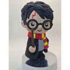 Boneco Amigurumi Harry Potter Impressão 3D | Geek Colecionável 20cm