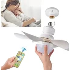 Lâmpada com Ventilador De Teto Silencioso Bivolt 2 em 1