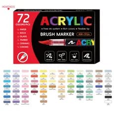 Conjunto de canetas para pintura de estudantes, marcador acrílico líquido reto, ponta macia, manual diy, caneta grafite,