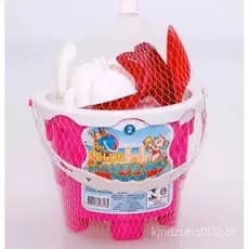 Kit Balde Baldinho de Praia CORES - Baldinho de areia - Brinquedo infantil - Brinquedo de Praia