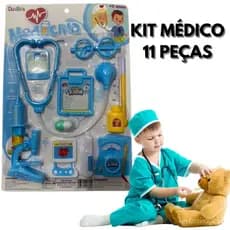 Médico Infantil Kit Médico Mini Doutora e Doutor Educativo