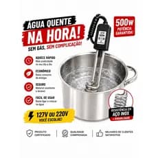 EBULIDOR Elétrico 500W Ferve Água Rápido Portátil 220v I 127v Aquecedor Para Café, Chá, Leite