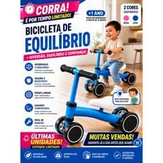 BICICLETA INFANTIL DE Equilíbrio 4 Rodas AZUL ou ROSA Sem Pedal Andador Infantil Para Bebê