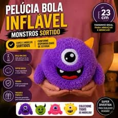 BOLA DE PELÚCIA Inflável Monstros S.A Sortido I BOLA DE PELÚCIA Inflável Monstros Malucos Sortido