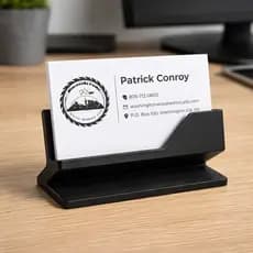 Porta Cartões Moderno Suporte para Cartão de Visita Organizador de Mesa Moderno minimalista elegante