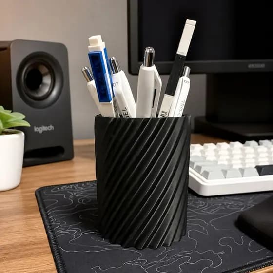 Porta Canetas e Pincel Maquiagem Organizador de Mesa Escritório Porta Treco Compacto  Multifuncional