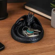 Porta Treco Dragão Organizador de Mesa Porta Chaves Moedas  Decorativo  Moderno Bandeja Organizadora