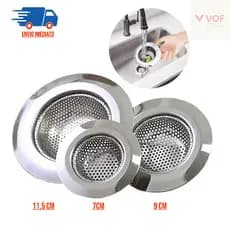 Ralo Inox Redondo Com Borda Pia Cozinha 7cm 9cm 11,5cm