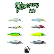 Kit Iscas Artificias Importadas TF Discovery Meia Água 8 cm + Anzol Top Pike Hook C/Farpa Cartela