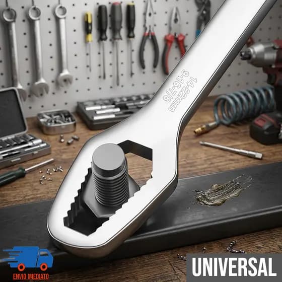 Chave de Boca Fixa Universal 8 A 22mm Aço Cabeça Dupla Multiuso Ultra Resistente