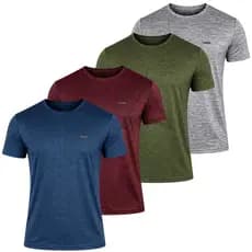 4 Camisetas Malha Fria Masculinas Kit DryFit Camisa Treino Academia