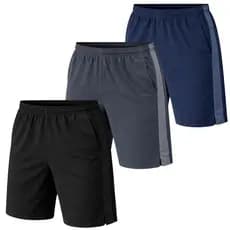 Kit 3 Bermudas Masculina Academia Short Tactel Elastano com Dry Fit Moda Fitness