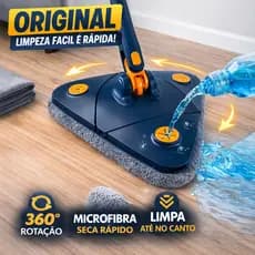 Mop Triangular Original Limpeza Prática Microfibra Secagem Rápida