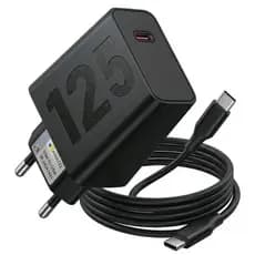 Carregador Turbo 125W Fonte e Cabo Tipo C 6A Carga Ultra Rápida Compatível Com Motorola