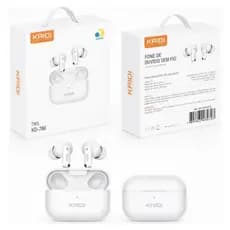 Fone De Ouvido Sem Fio Bluetooth TWS 780 Kaidi Cor Branco e Preto