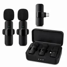 Microfone Lapela Sem Fio iPhone 2.4g entrada Lightning Live TikTok Podcast e YouTube Profissional