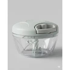 Triturador Manual de Alimentos 500ml Processador Portátil com 3 Lâminas Aço Inox para Cozinha