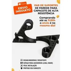 Suporte para Capacete de Moto Parede | Organizador Resistente | Envio Imediato