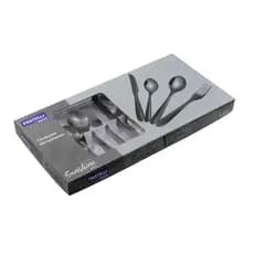 Faqueiro Jogo Talheres Black Aço Inox 24 Peças Sunshine Cor Preto - Fratelli
