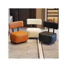 Roda Universal pequena cadeira doméstica sapato mudando fezes porta fezes deslizamento-On cadeira móvel sala de estar ba