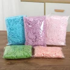 10g estoque pronto caixa de presente de ráfia colorida caixa de doces de casamento enchimento papel picado caixa de emba