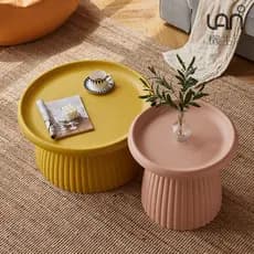 7T Simples Criativo Mesa de Flores Mesa de Café Combinação Armário Lateral Plástico Minimalista Sala de Estar Pequeno Ap