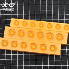 Ferramentas de cozimento plástico engrossado 6 buracos médio pêssego pastelaria molde pêssego pastelaria molde pêssego p