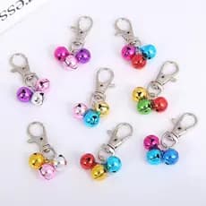 Novo estilo suprimentos para cães 3PC colorido decoração de natal pingente sino de cobre Pet pequeno sino acessórios for
