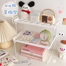 Novo estilo coreano Muji estilo simples dobrável rack de armazenamento estudante Desktop aumentando rack manual artigos