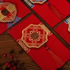 Novo estilo de envelopes vermelhos para casamento, suprimentos para casamento, envelopes vermelhos exclusivos, personage