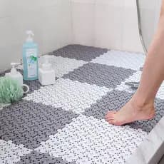 Novo estilo PVC casa oco cilindro esteira cozinha à prova de água costura anti-deslizamento tapete do quarto do banheiro