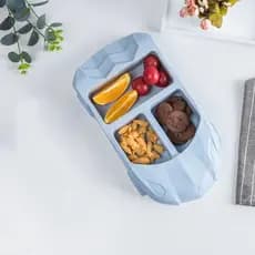 Novo estilo de fibra talheres infantis criativo carro esportivo prato de jantar prato de alimentação infantil comida com