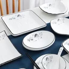 Prato criativo Irregular, utensílios de mesa de cerâmica para uso doméstico, Hotel, restaurante, fritar, prato grande de