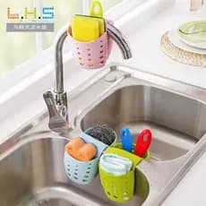 Lohas sela cesta de drenagem pia da cozinha esponja rack armazenamento dreno rack pia pendurado cesta saco drenagem do b