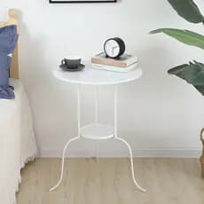 Estilo nórdico um grande uma pequena camada dupla pequena mesa redonda arte de ferro prático mesa de café tripé sofá est